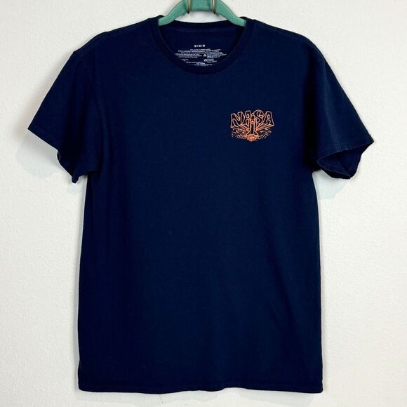 NASA Exploring New Worlds Navy Orange T-shirt M - Picture 1 of 5